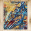 Medium O, Equestrian Shimmer Velvet Rug, 4ft x 5ft Barrel Racing