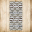 Gray Bit Design Equestrian Rug. 4x 9.5ft