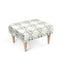 Ivory and Silver Bit Motif Footstool