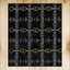 Black Bit Motif Rug 4x5ft