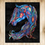 Psychedelic Horse Art Rug 4x5ft