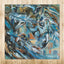 Blue Feather Horse Painting Rug 4x4ft