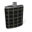 Black Equestrian Bit Leather Wrapped Flask