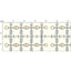 Ivory Gold and Silver Bit Pattern Fabric