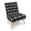 Black and White Dressage Horse Chair