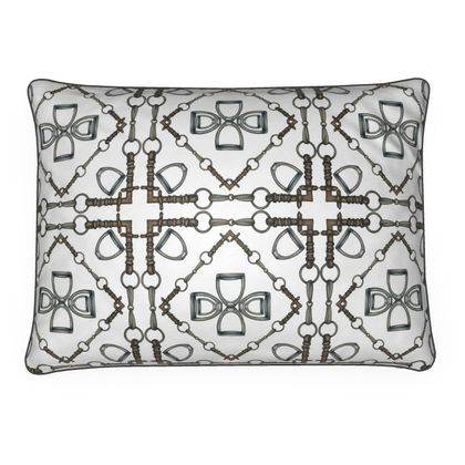 Geometric Bit Motif Cushion Pillow