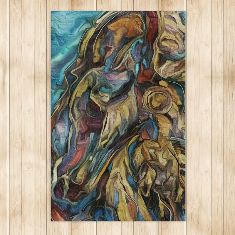 Large, Indian Feather Horse Rug 4ft x 6.5ft, Original Artwork Main image