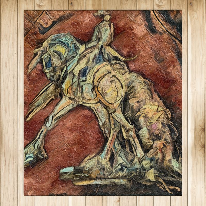Medium O, Dressage Shimmer Rug 4ft x 5ft. Baroque Lover Home Decor Main image