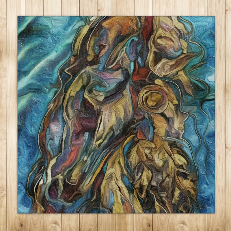 Medium Equestrian Artistic Area Rugs, 4ft x 4ft, Original Artwork Main image