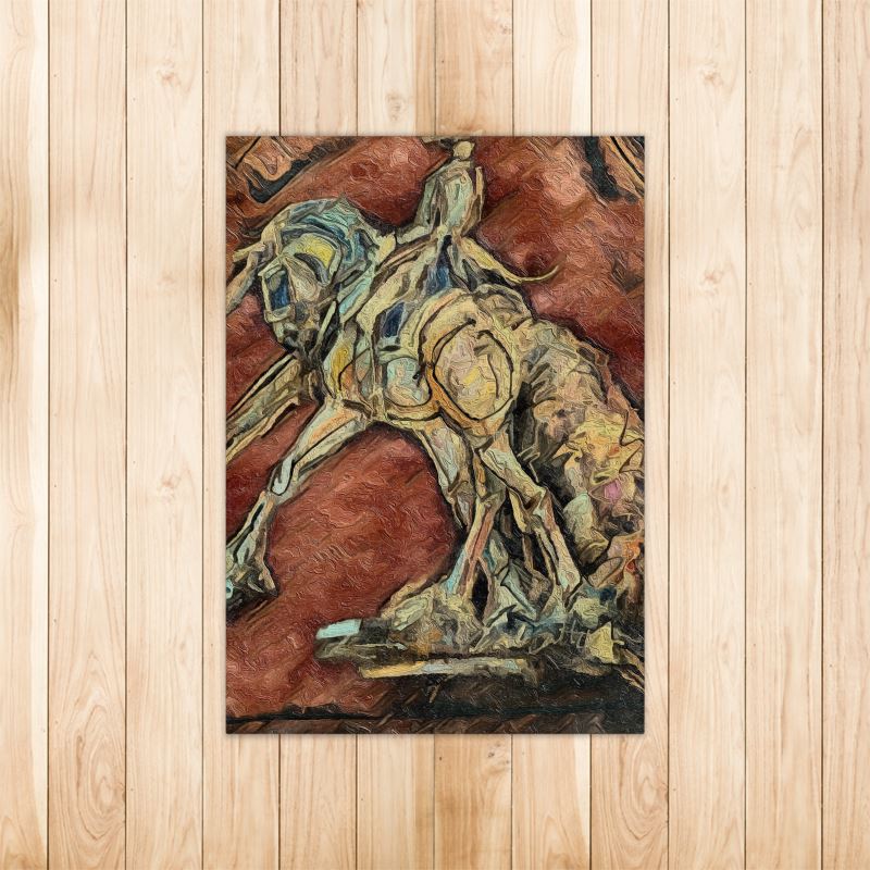 Small Equestrian Artistic Area Rugs, 3ft x 2ft, Original Artwork Main image