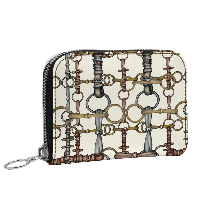 Equestrian Artistic Leather Zip Purse Main image