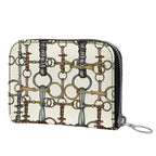 Equestrian Artistic Leather Zip Purse