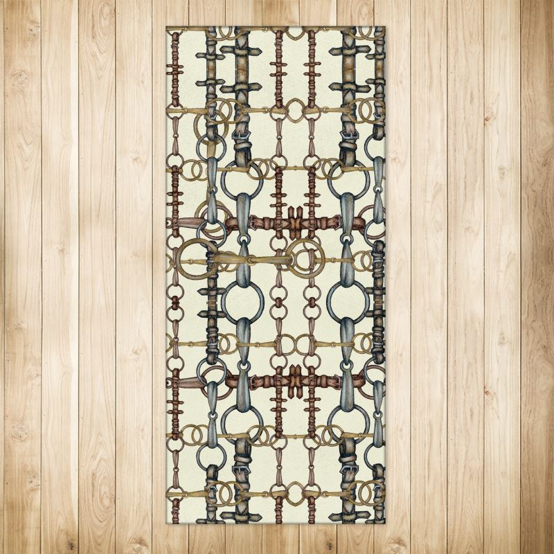 Ivory Chaos Bit Design Equestrian Rug. 4ft x 9.5f Main image