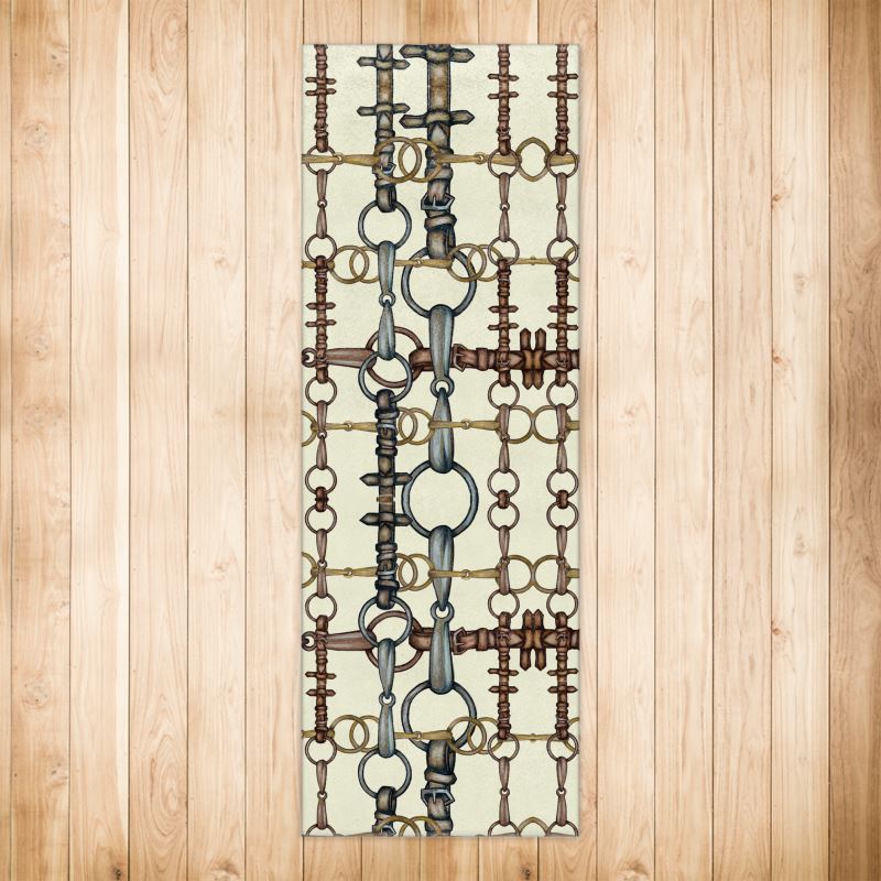 Ivory Bit Motif  Runner Rug, 6ft x 2ft Main image