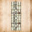Ivory Bit Motif  Runner Rug, 6ft x 2ft