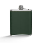 Hunter Green, Horse Head Leather Wrapped Hip Flask, Horse Lover Gift,