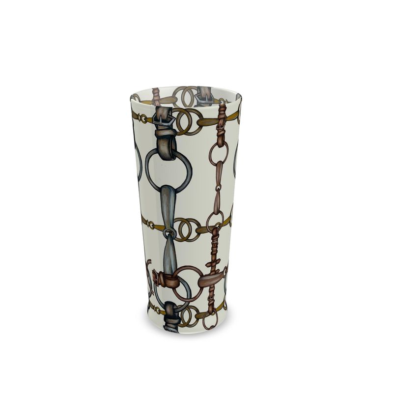 Equestrian Bit Beer Glass, Luxury Bar, Horse lover gift, 10 0z, Main image