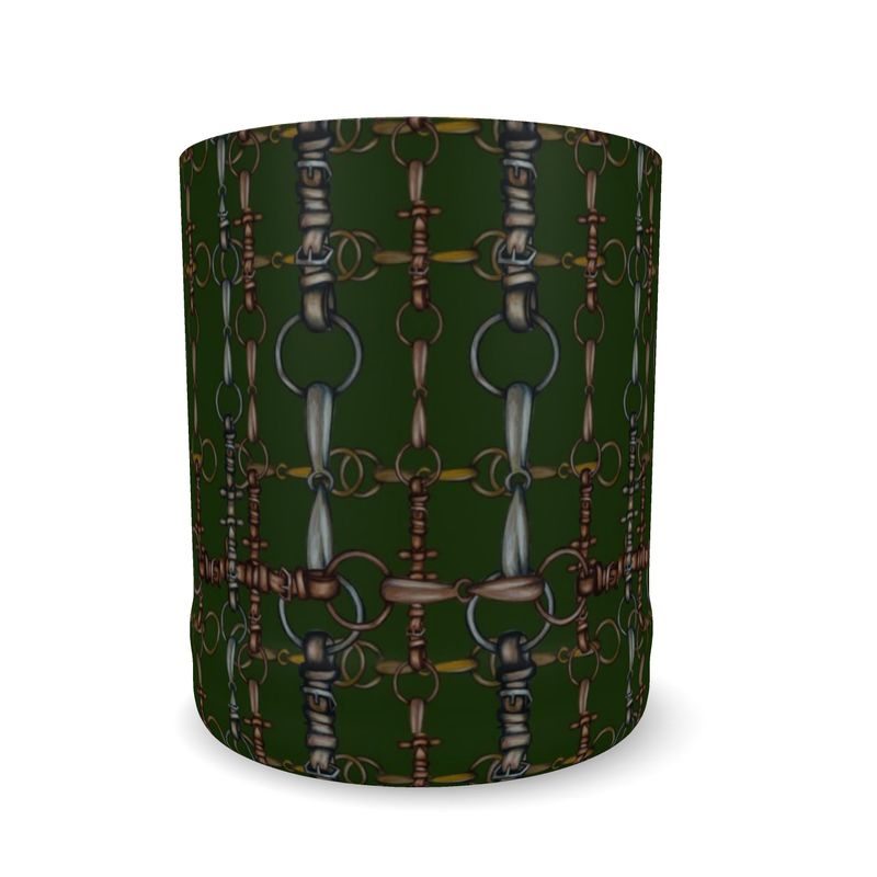 Green and Gold, Equestrian Bit Whiskey Glass, Luxury Bar, Horse lover Secondary image