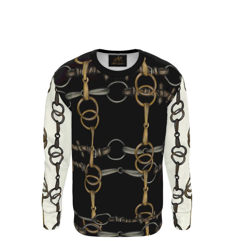 Equestrian Random Bit Motif Sweatshirt, Horse Fashion, Main image
