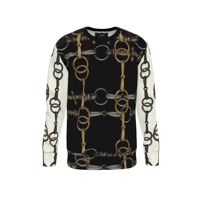 Equestrian Random Bit Motif Sweatshirt, Horse Fashion, Secondary image