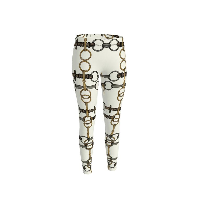 Equestrian Bit Motif Leggings, Rider Leggings, Equestrian Fashion Main image