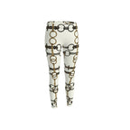 Equestrian Bit Motif Leggings, Rider Leggings, Equestrian Fashion