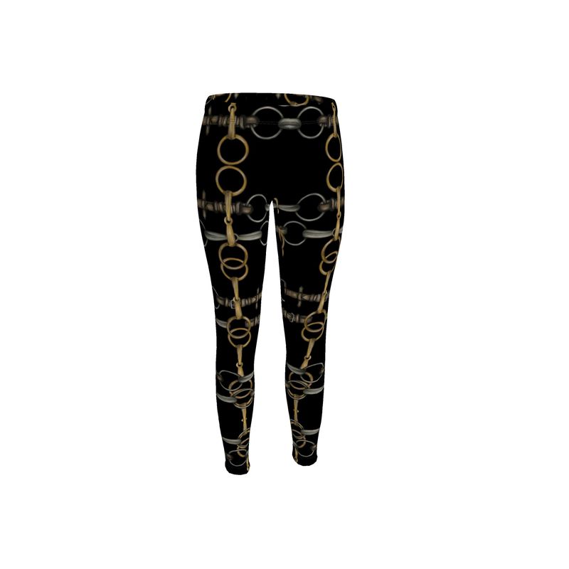 Equestrian Bit Motif Leggings, Rider Leggings, Equestrian Fashion Main image
