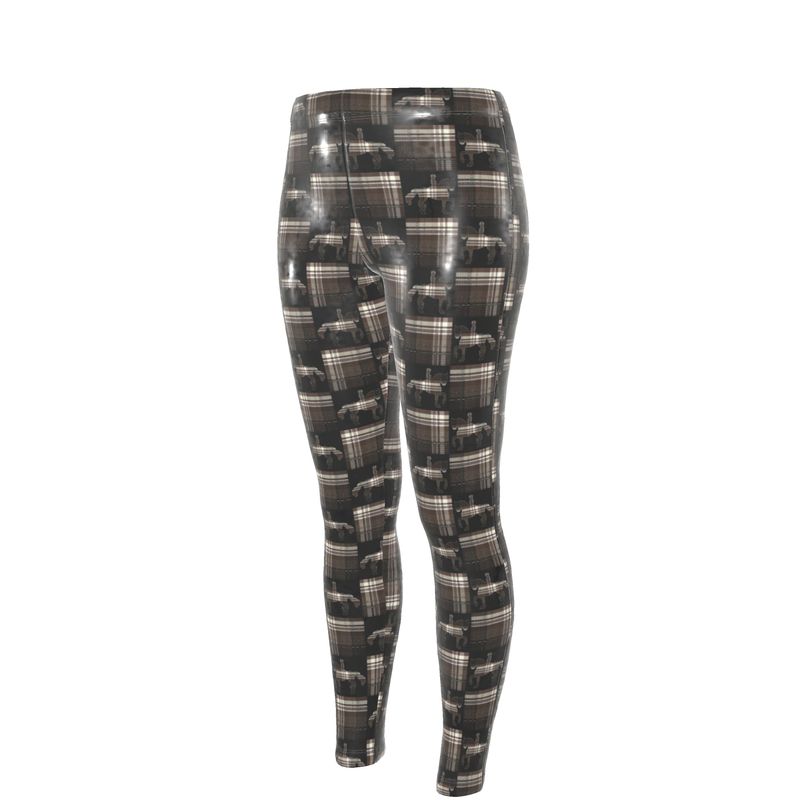 Equestrian Bit Motif High Waisted Leggings, Rider Leggings