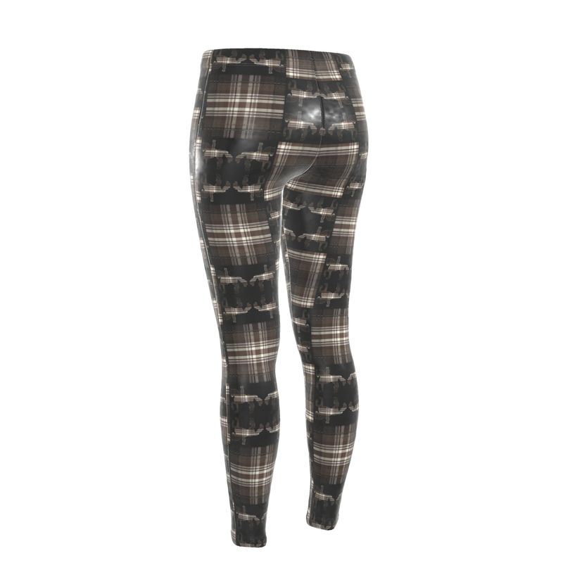 Equestrian Bit Motif High Waisted Leggings, Rider Leggings