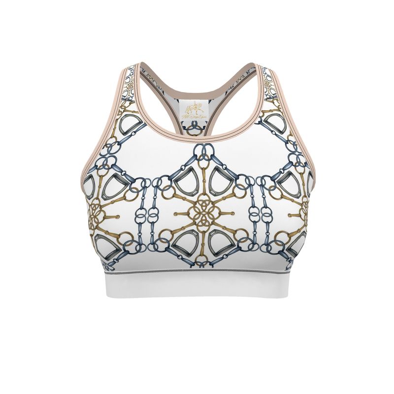 Equestrian Bit Motif Sports Bra