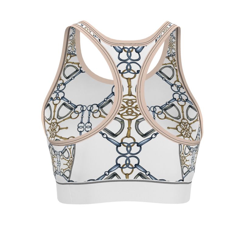 Equestrian Bit Motif Sports Bra