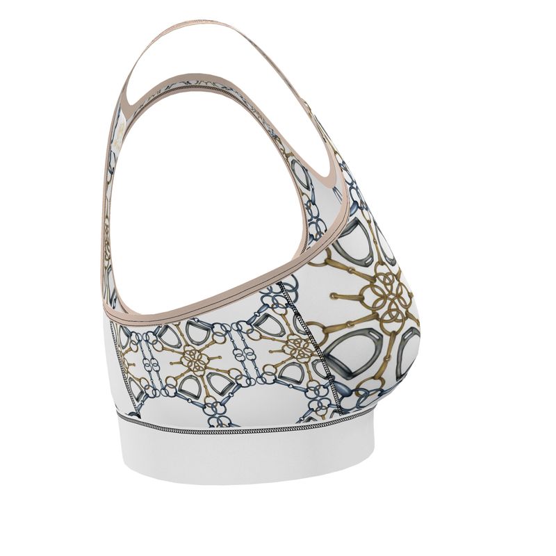 Equestrian Bit Motif Sports Bra