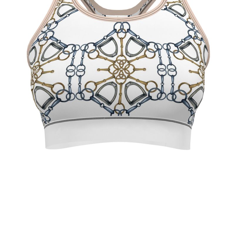 Equestrian Bit Motif Sports Bra