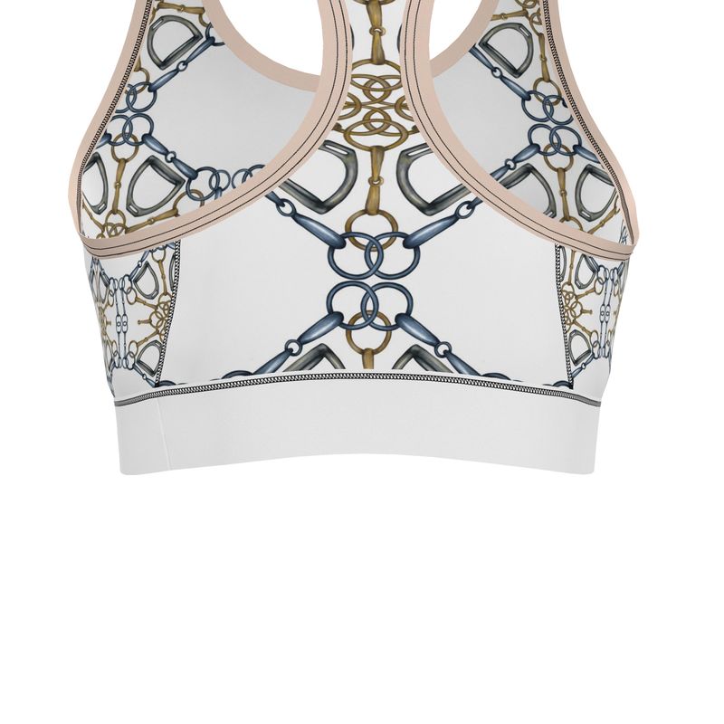 Equestrian Bit Motif Sports Bra