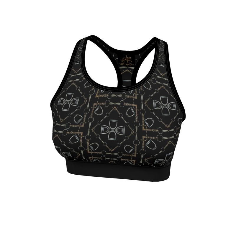 Equestrian Bit Motif Sports Bra