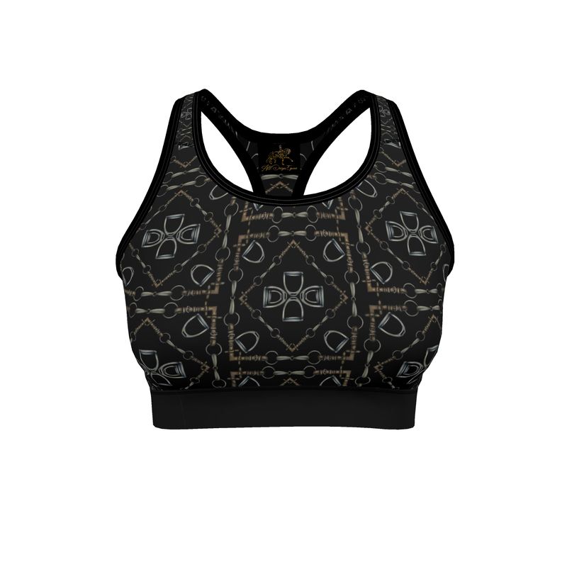 Equestrian Bit Motif Sports Bra
