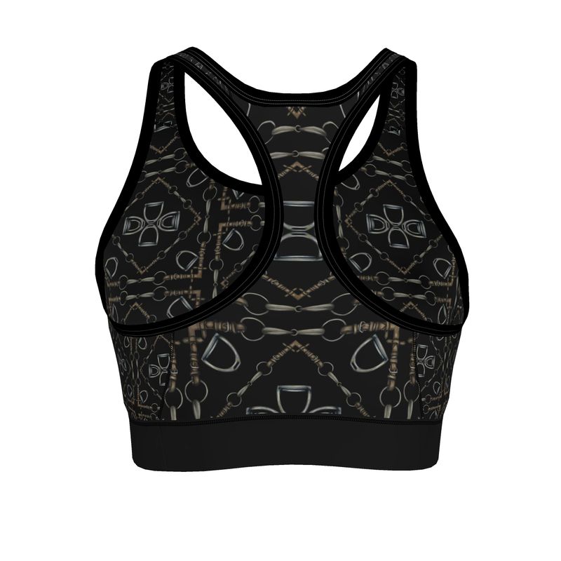 Equestrian Bit Motif Sports Bra