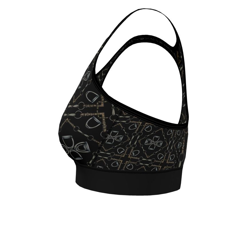 Equestrian Bit Motif Sports Bra
