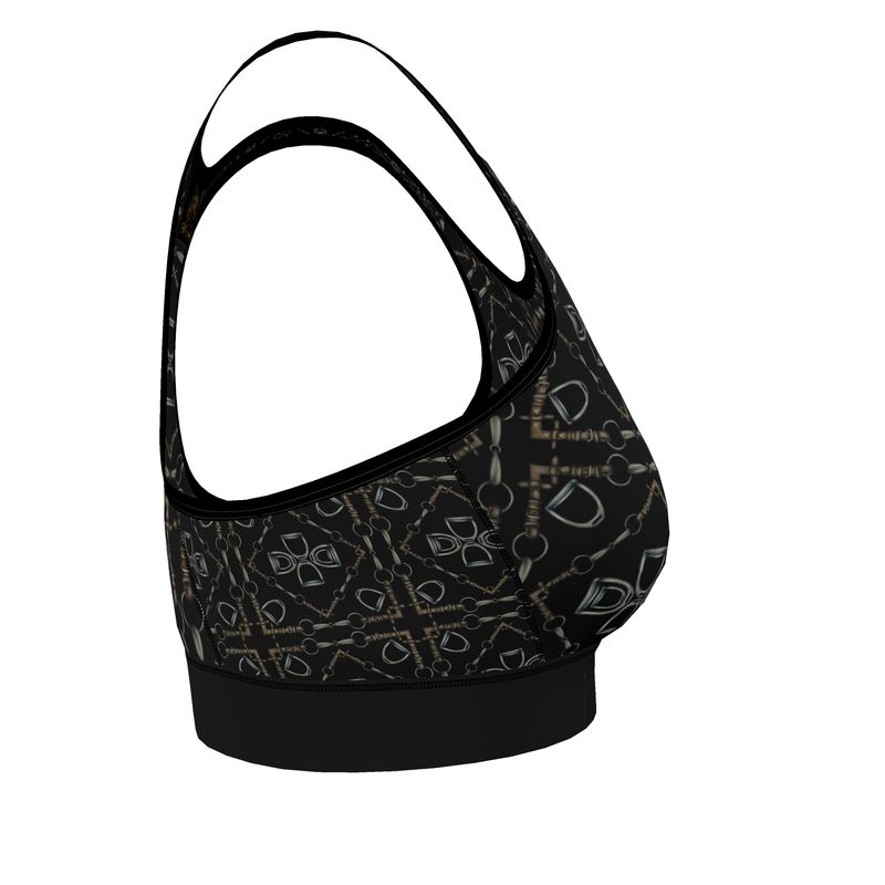 Equestrian Bit Motif Sports Bra