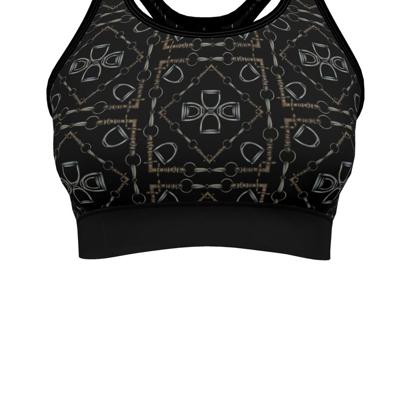 Equestrian Bit Motif Sports Bra