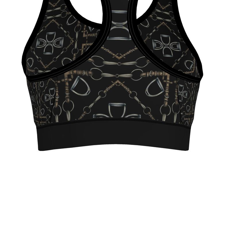 Equestrian Bit Motif Sports Bra