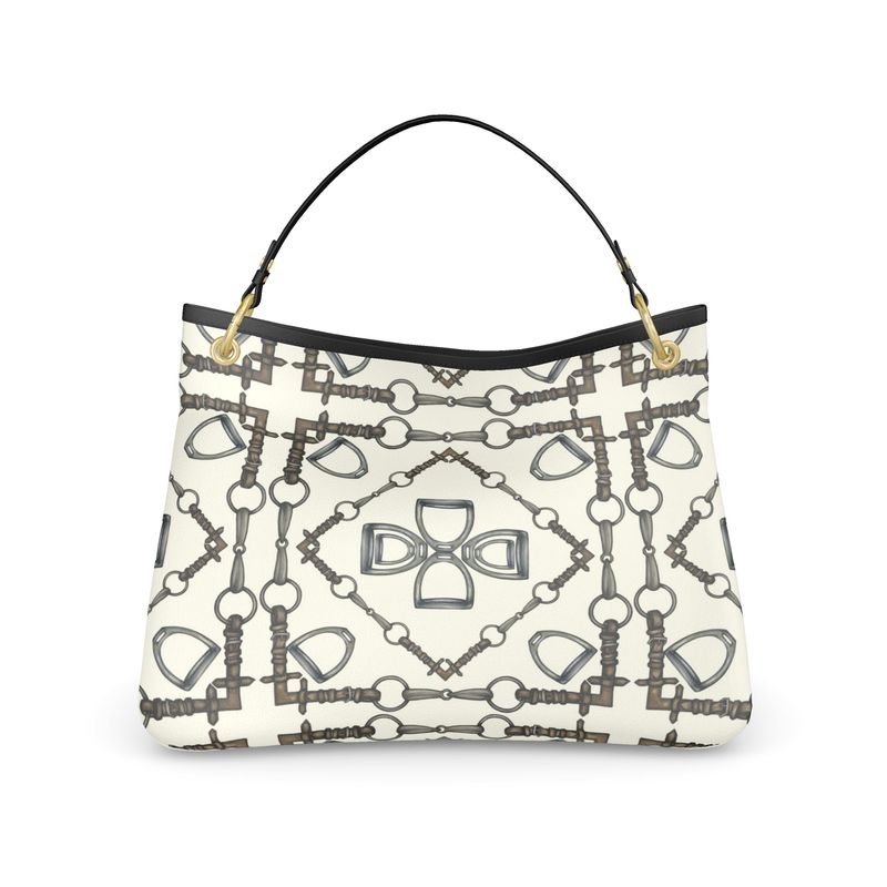Equestrian Bit Motif Slouch Purse