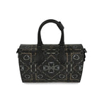 Small Black Equestrian Bit Motif Duffle Bag