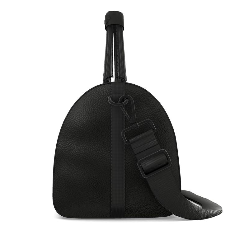 Small Black Equestrian Bit Motif Duffle Bag