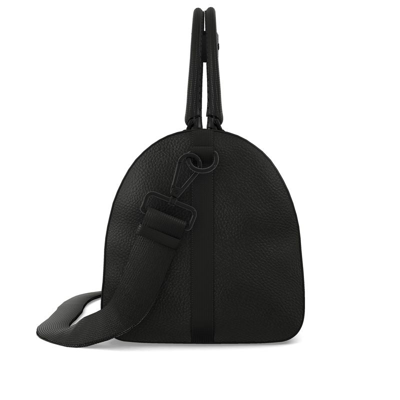 Small Black Equestrian Bit Motif Duffle Bag
