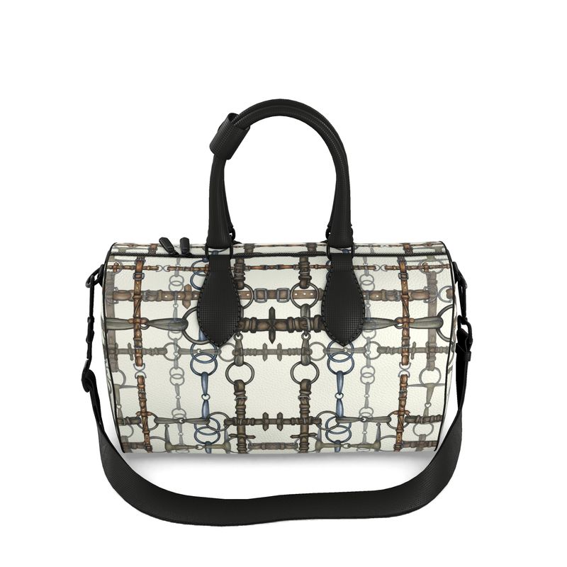 Small Ivory Bit Motif Duffle Bag