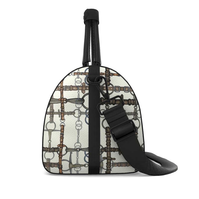 Small Ivory Bit Motif Duffle Bag