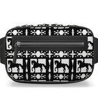 Black and White Dressage Horse Belt Bag
