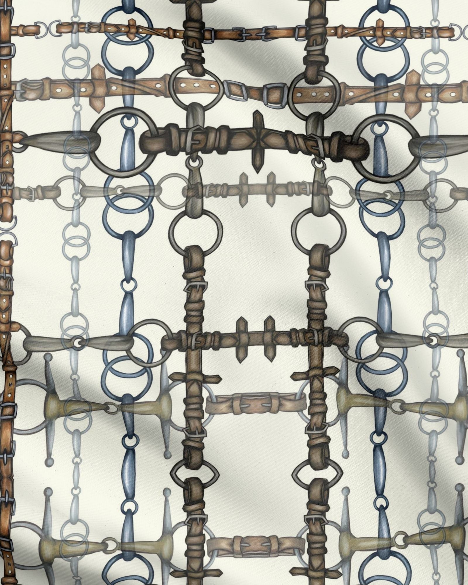 Ivory Chaos Bit Equestrian Bit Motif Fabric Secondary image