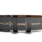 Rein Pattern Leather Belt